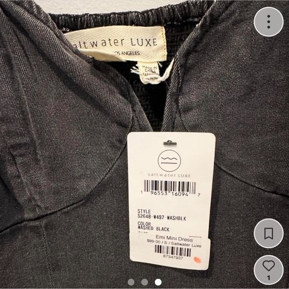 NWT Saltwater Luxe Denim Mini Dress - Picture 3 of 3